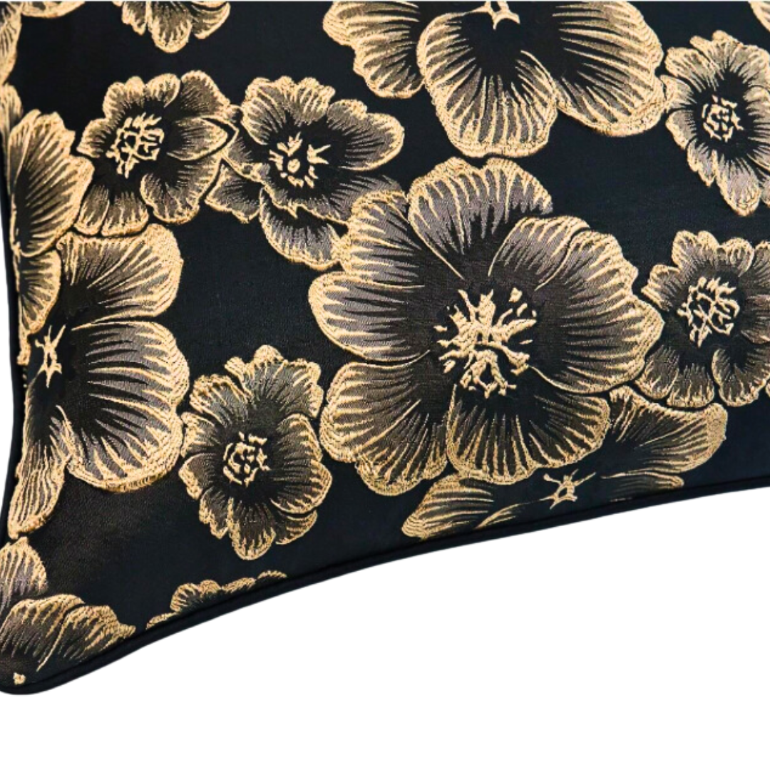 Luxury Dark Floral Embroidered Cover